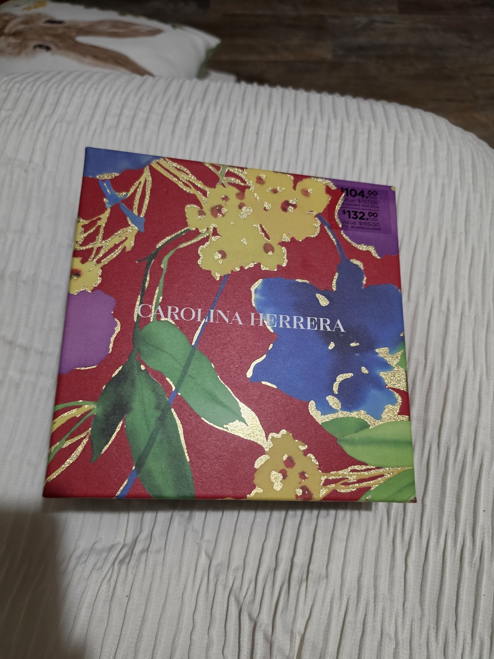 Carolina Herrera Floral Gift Box - Red with Multicolor Accents - Picture 3 of 4